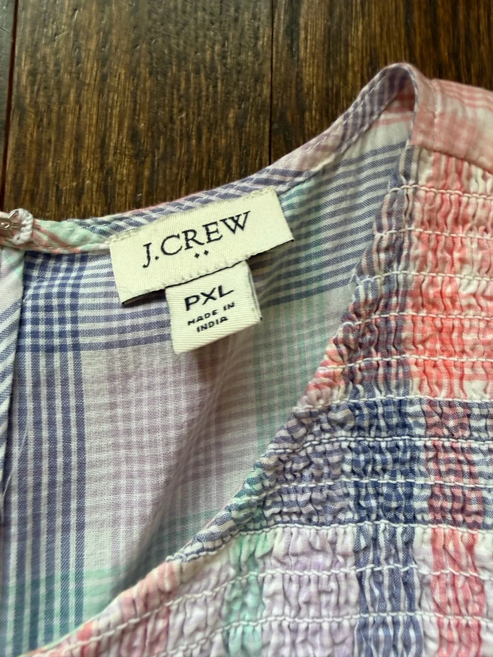 J. Crew Pastel Plaid Sleeveless Midi Dress